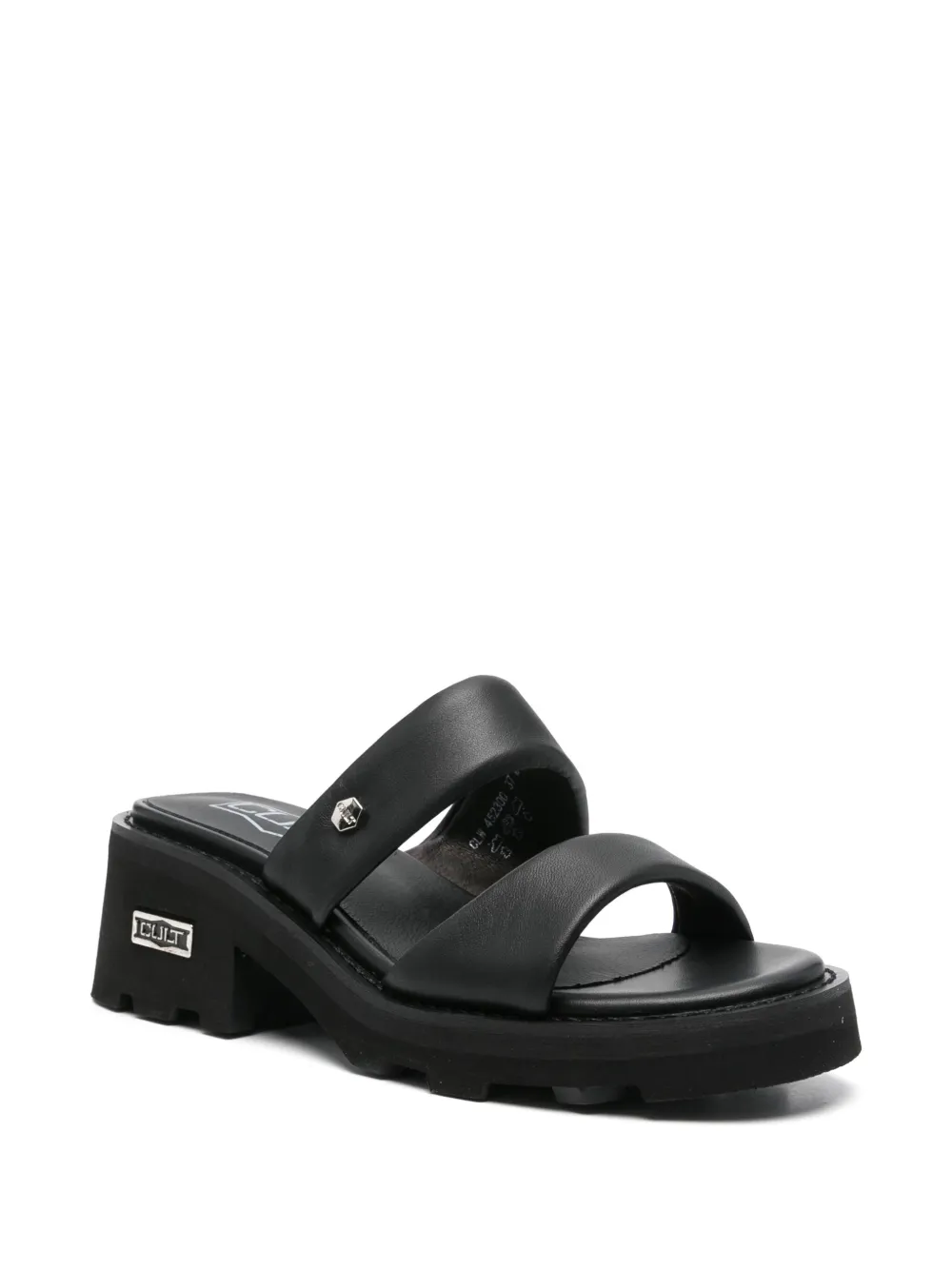 Cult 50mm leather sandals Black