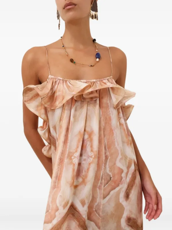【Zimmermann】シルクドレス ZIMMERMANN シルク ドレス | ピンク | FARFETCH JP