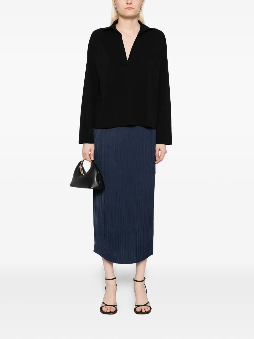 Vince cotton blouse Zwart