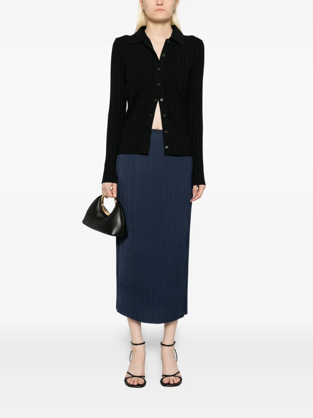 Vince pleated skirt Blauw