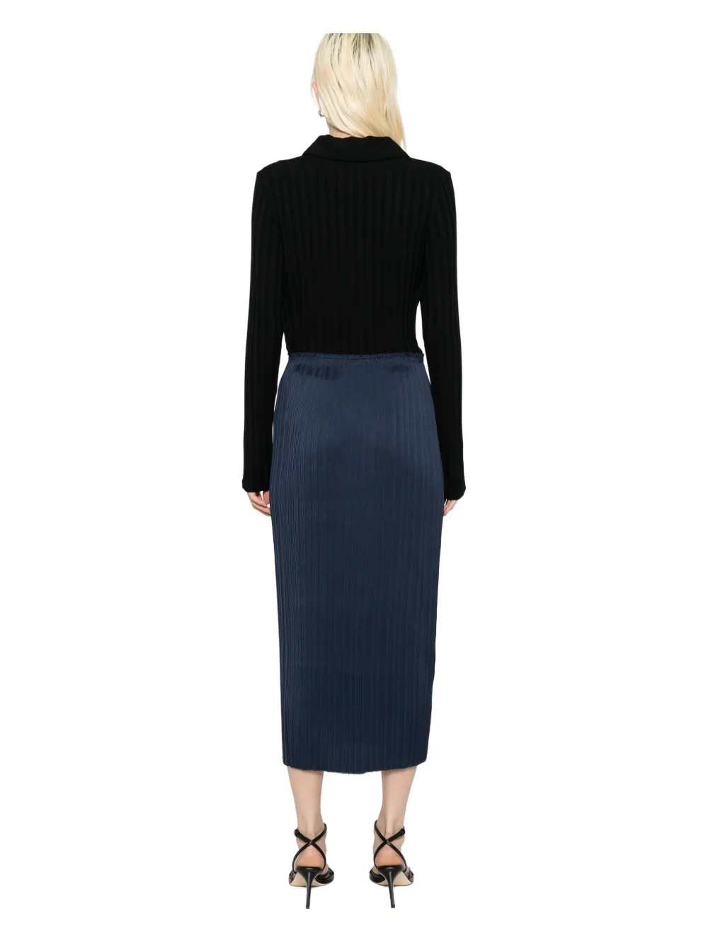 Vince pleated skirt Blauw
