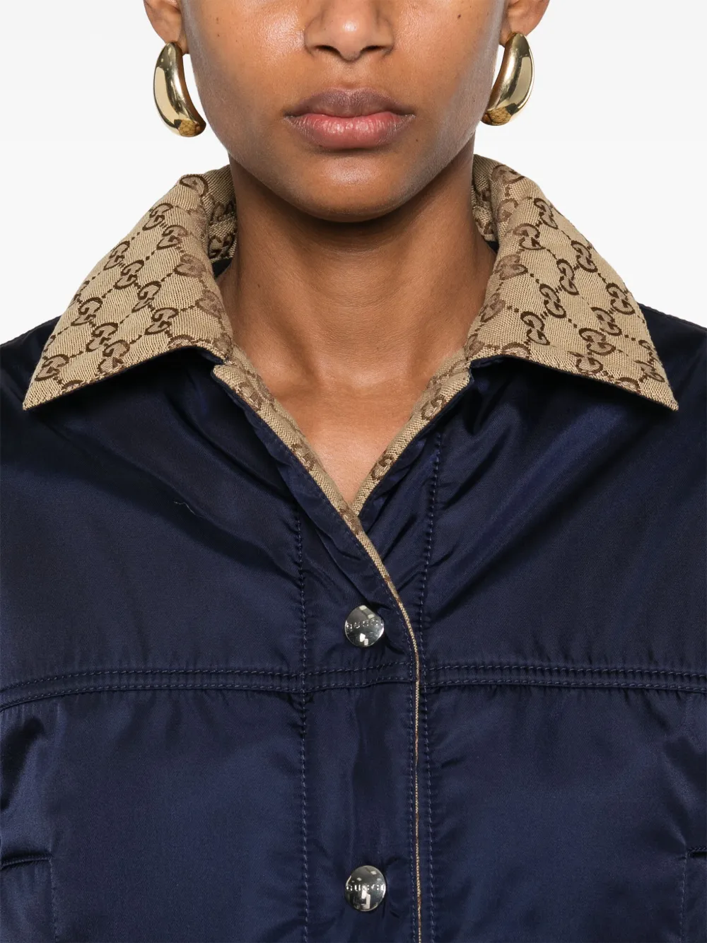 Gucci Omkeerbaar donsjack Blauw