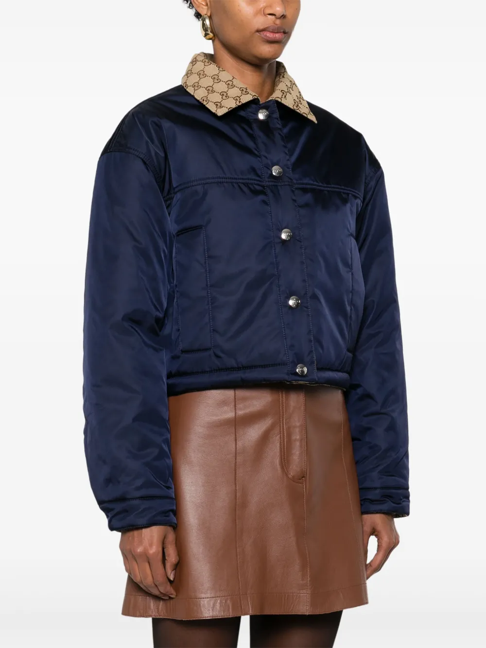 Gucci Omkeerbaar donsjack Blauw