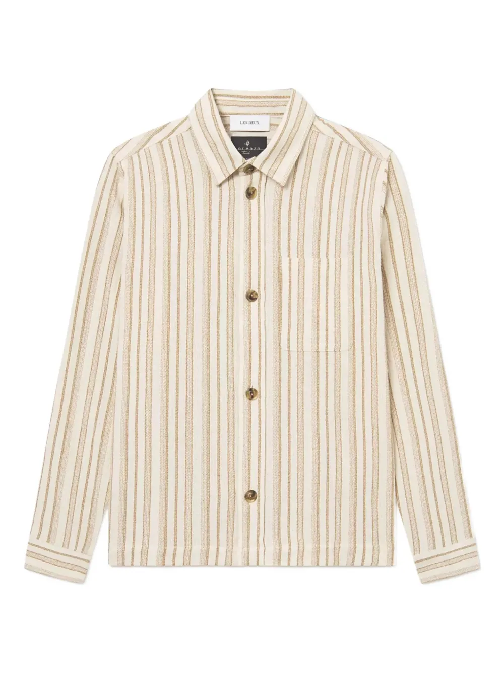 Les Deux stripe long-sleeve shirt jacket - Toni neutri