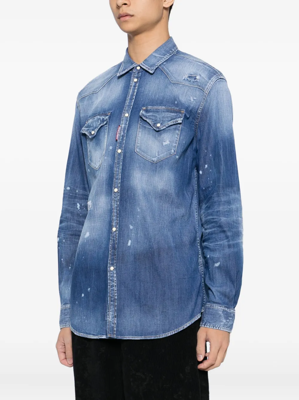 DSQUARED2 Dan Western shirt Blauw