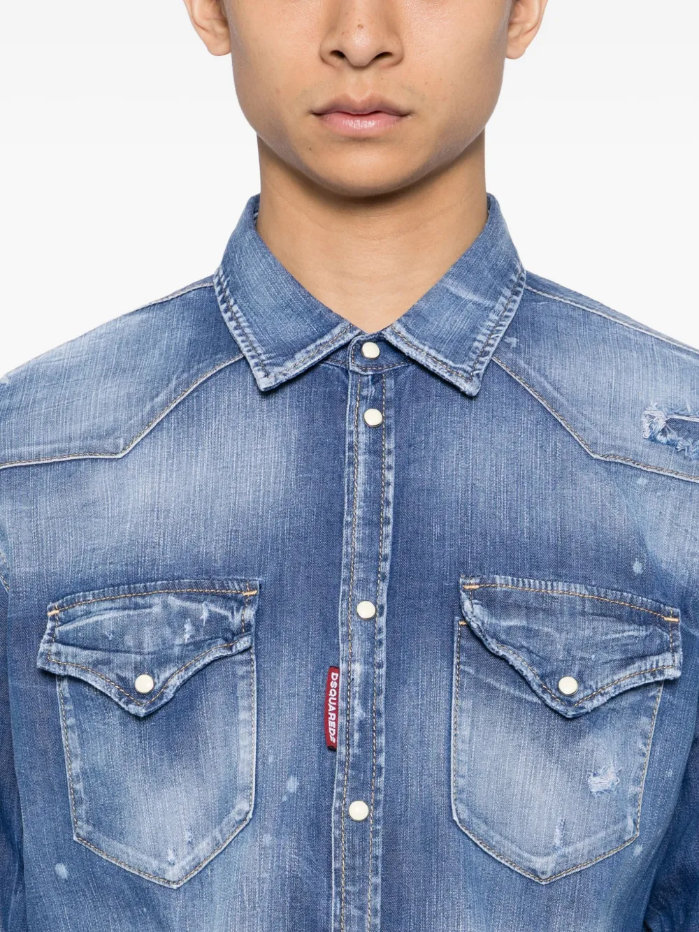 DSQUARED2 Dan Western shirt Blauw