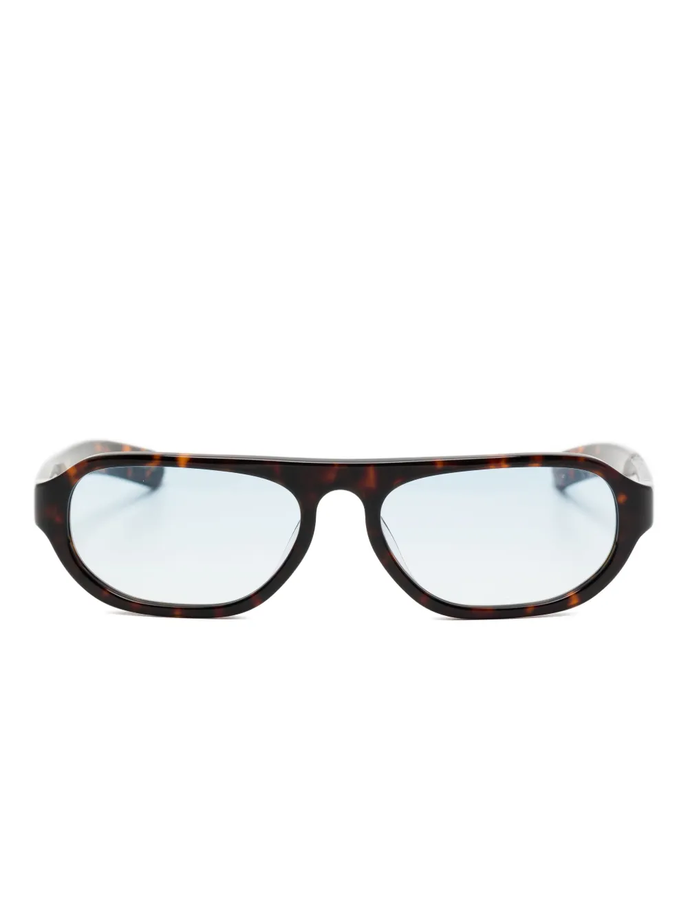FLATLIST Penn zonnebril met ovalen montuur en schildpadschild-effect Bruin