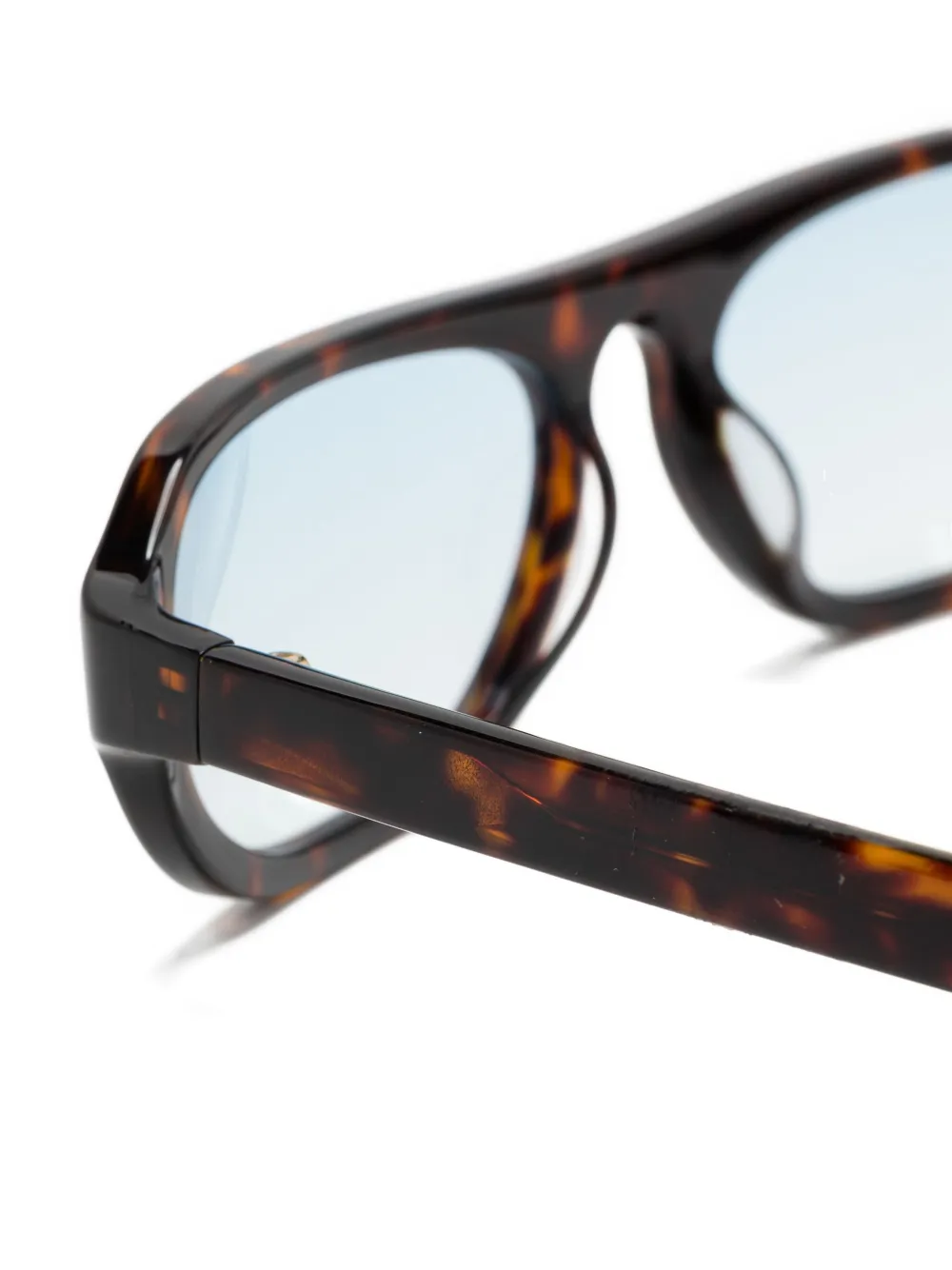FLATLIST Penn zonnebril met ovalen montuur en schildpadschild-effect Bruin