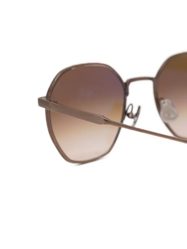 Brunello Cucinelli ラウンドフレーム サングラス | ブラウン