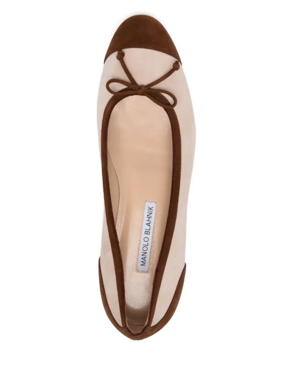 Manolo Blahnik Capbal Ballet Flats | Neutrals | FARFETCH