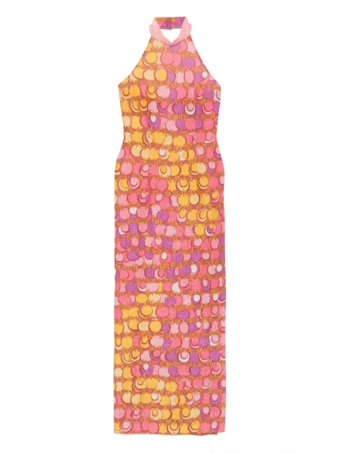 Moschino Pre-Owned vestido largo con estampado gráfico 2010
