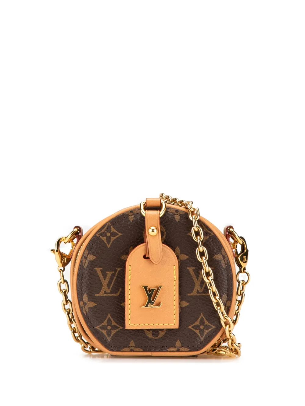 Pre-owned Louis Vuitton 2019 Monogram Mini Boite Chapeau Necklace Bag Crossbody Bag