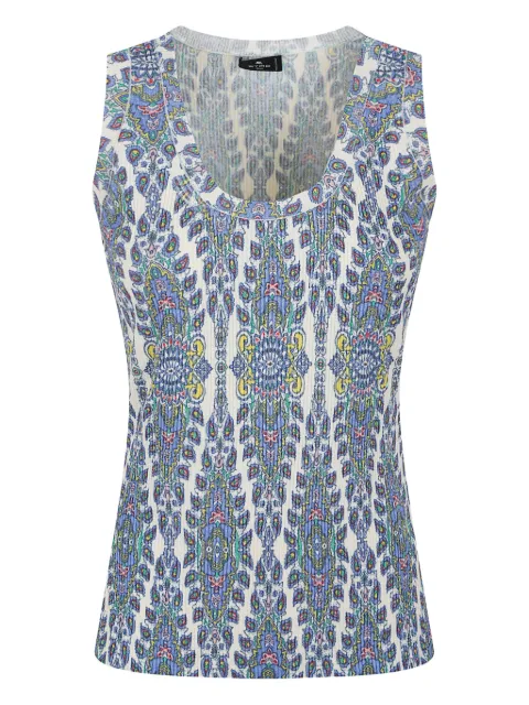ETRO paisley-print ribbed top