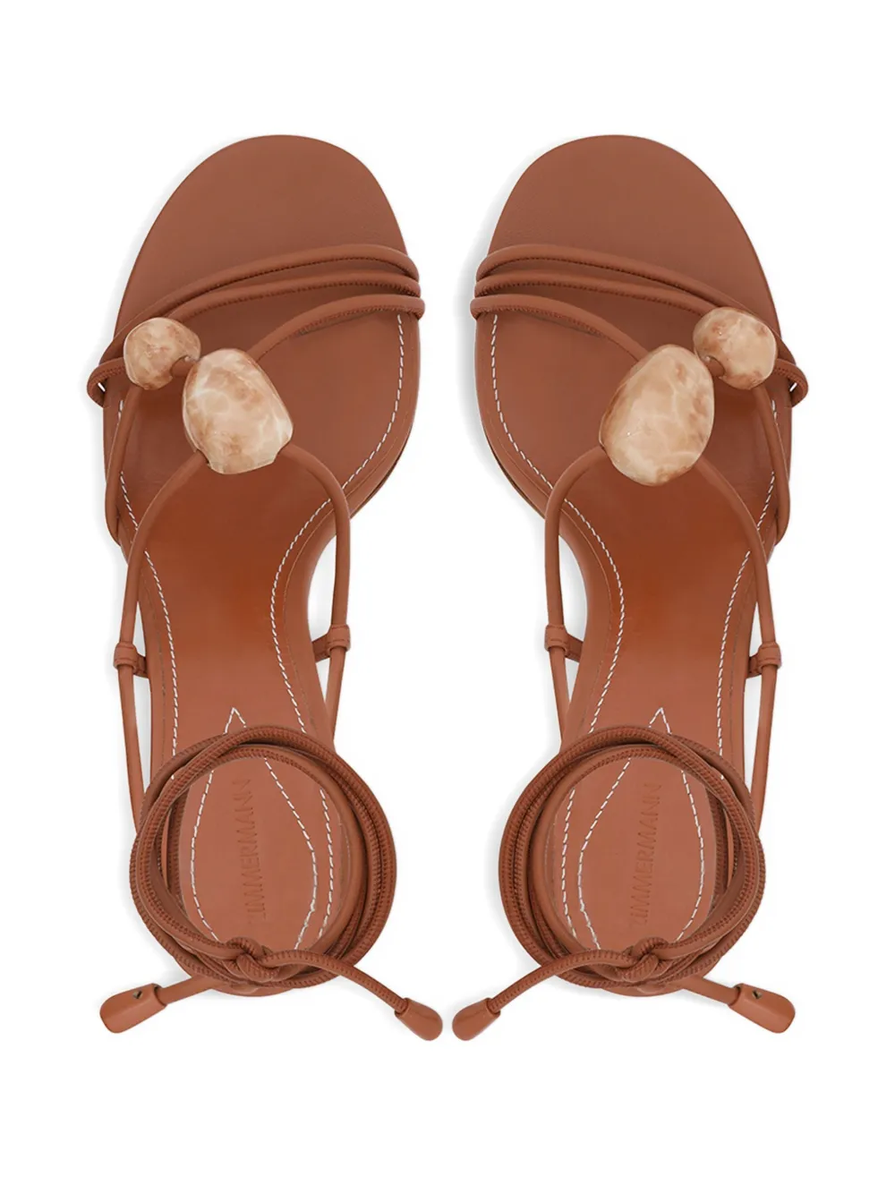 ZIMMERMANN 65mm Gleam sandals Brown