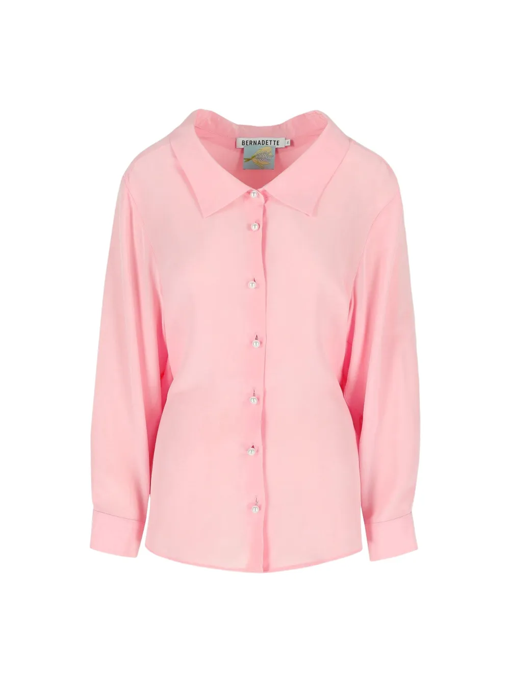 Bernadette Guido blouse met parelknoop Roze