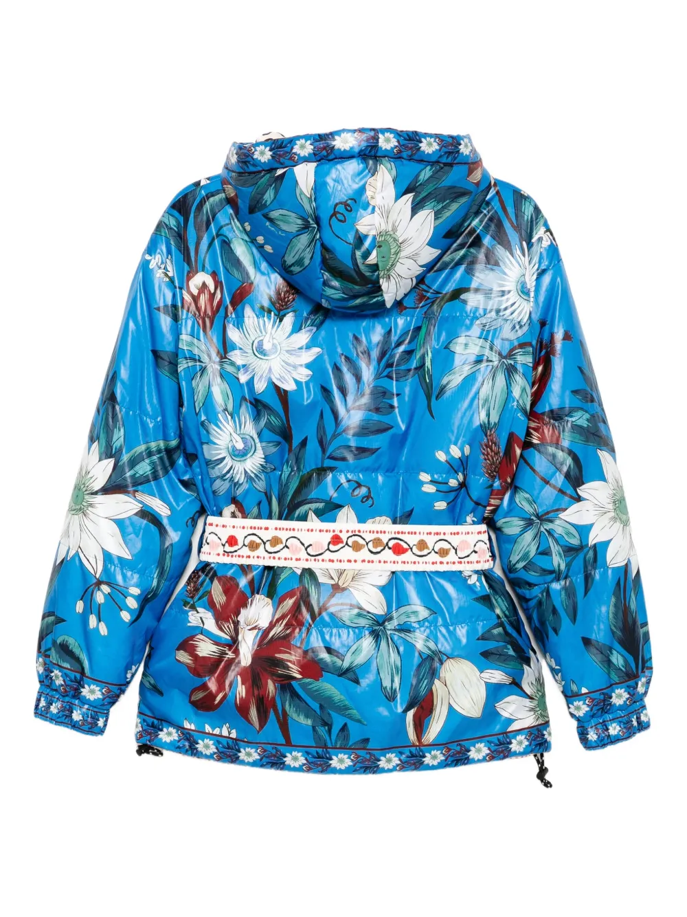 FARM Rio floral-print puffer jacket Blauw