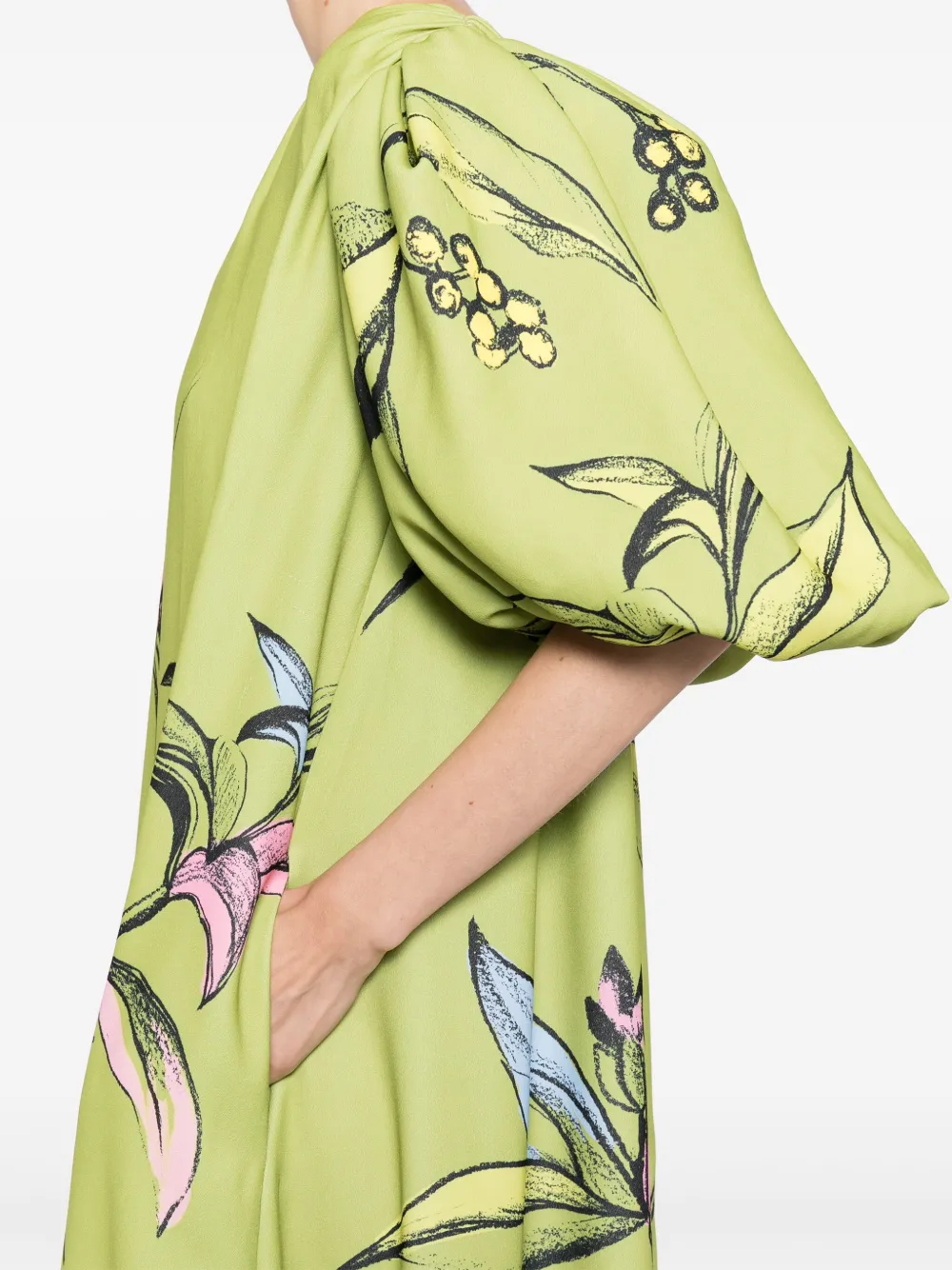 Stine Goya Jurk met bloemenprint Groen