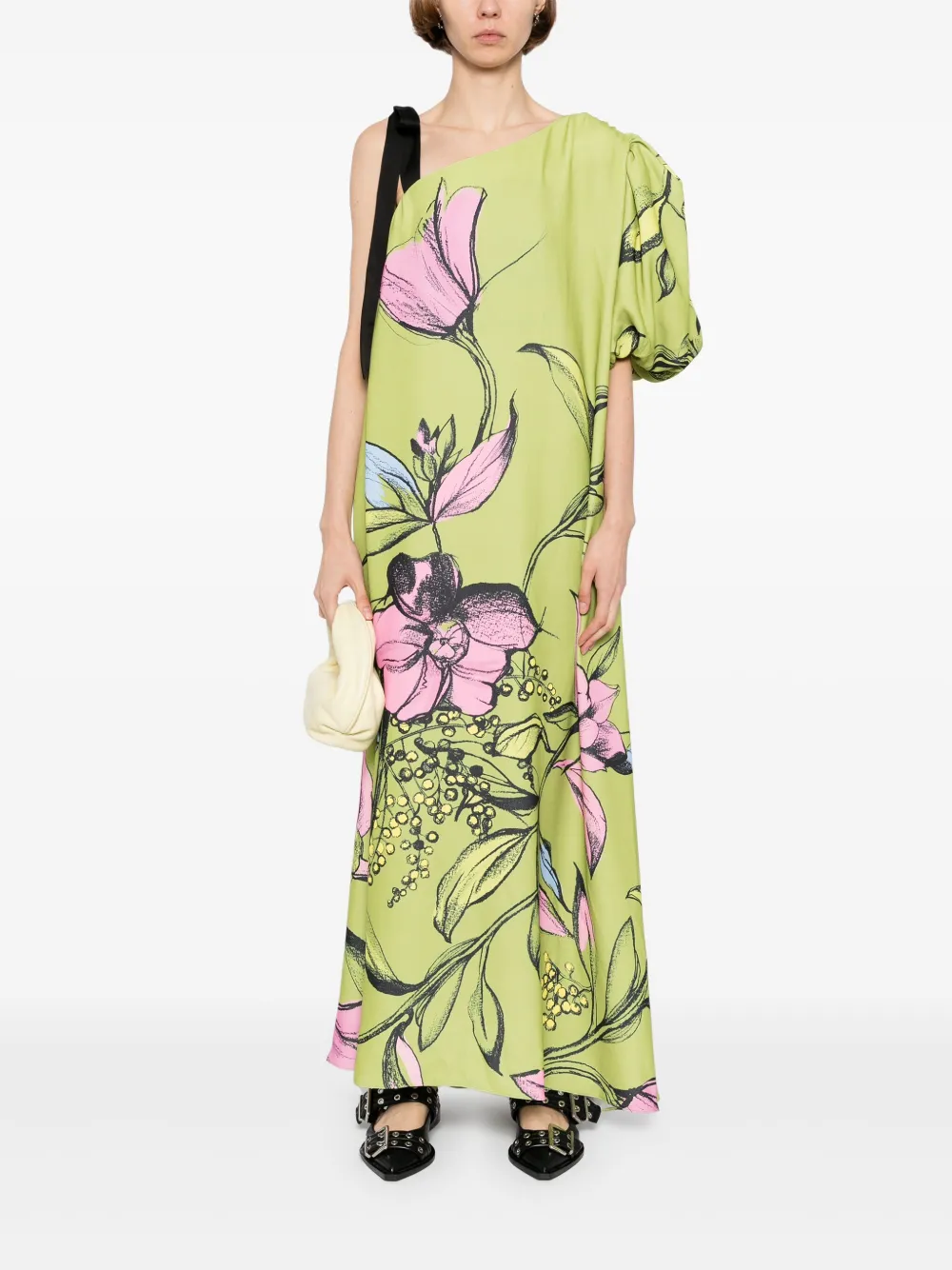 Stine Goya Jurk met bloemenprint Groen