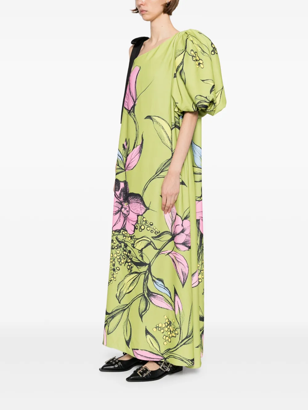 Stine Goya Jurk met bloemenprint Groen