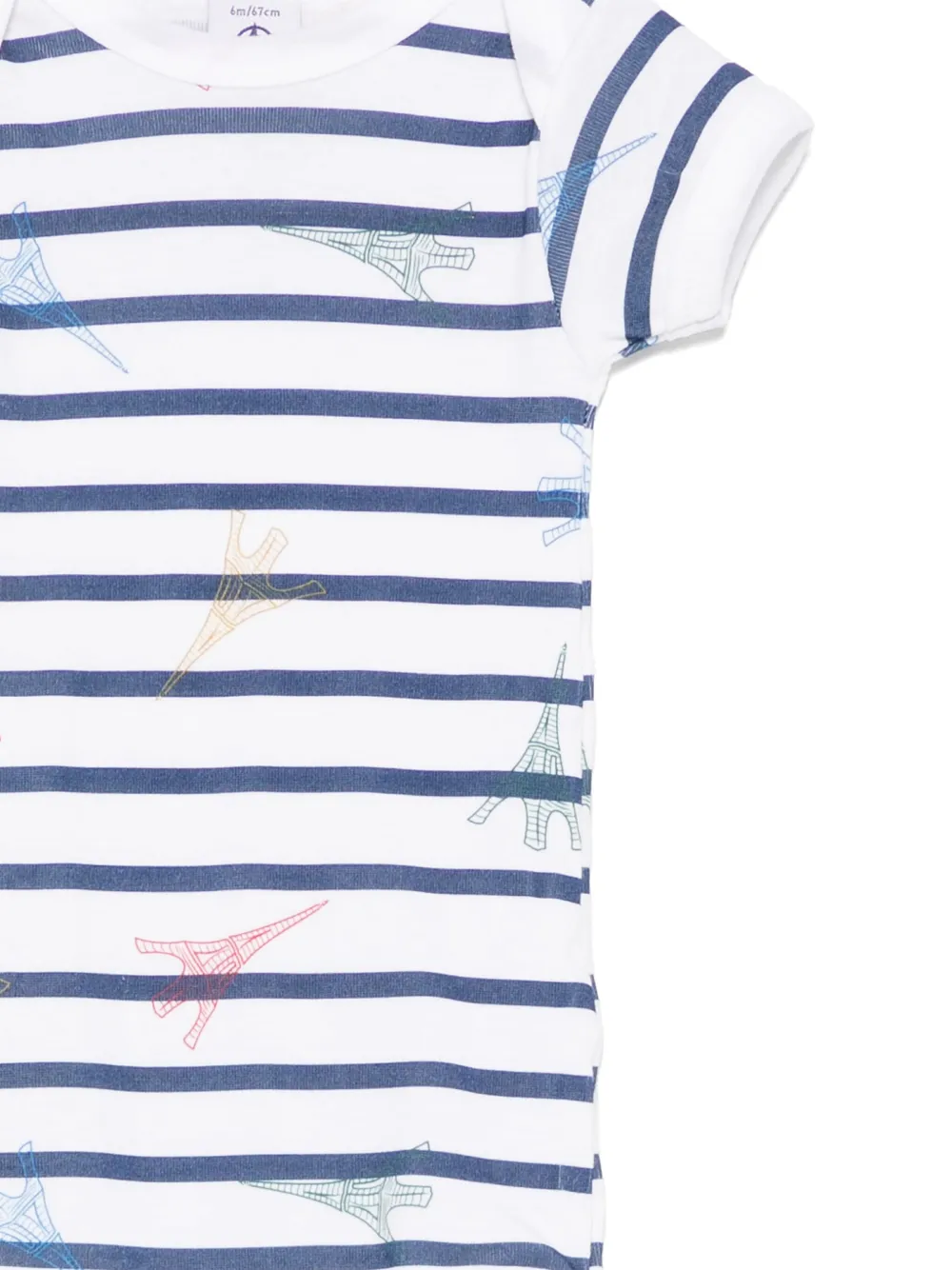 Petit Bateau striped babygrows (set of three) | Babygrow Sets | Image 2