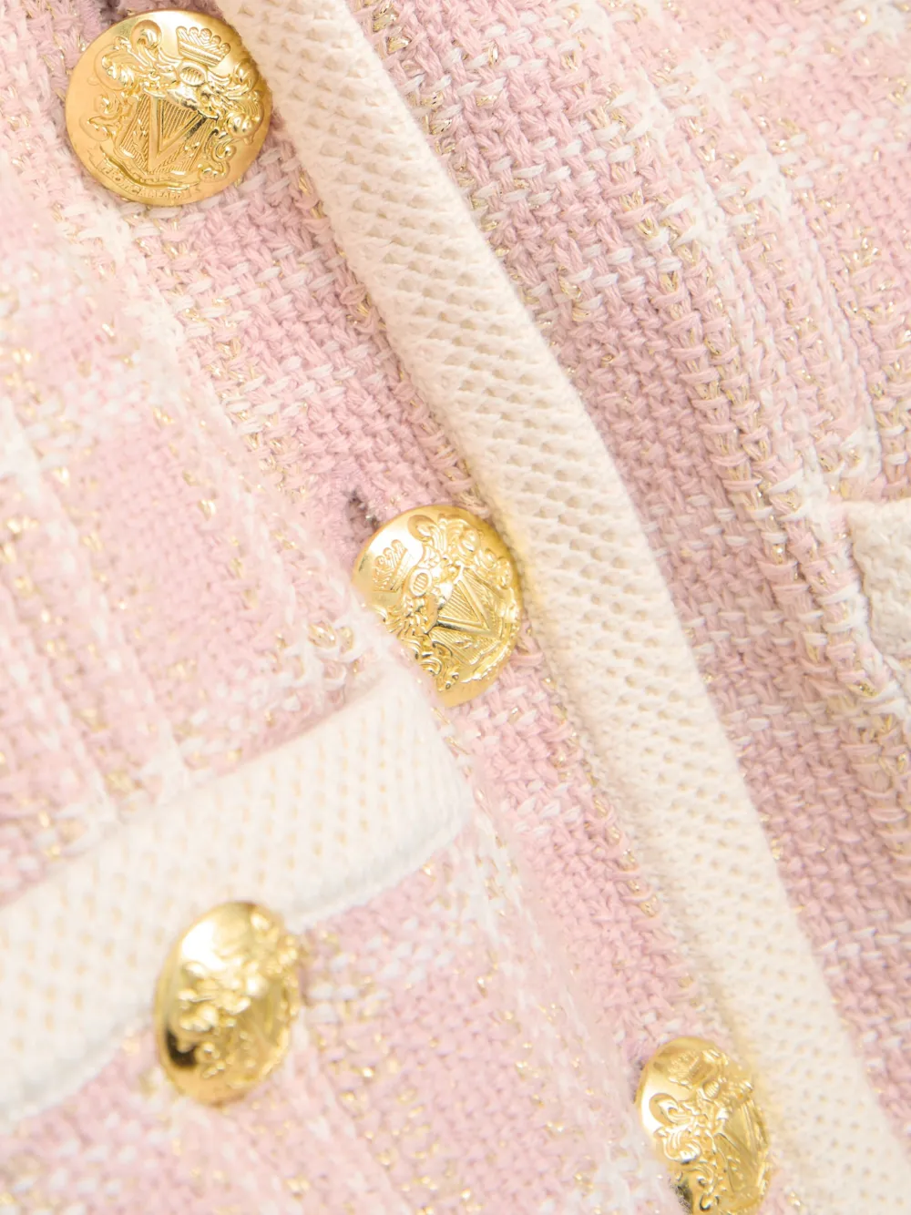 Veronica Beard Check-pattern Cardigan In Pink
