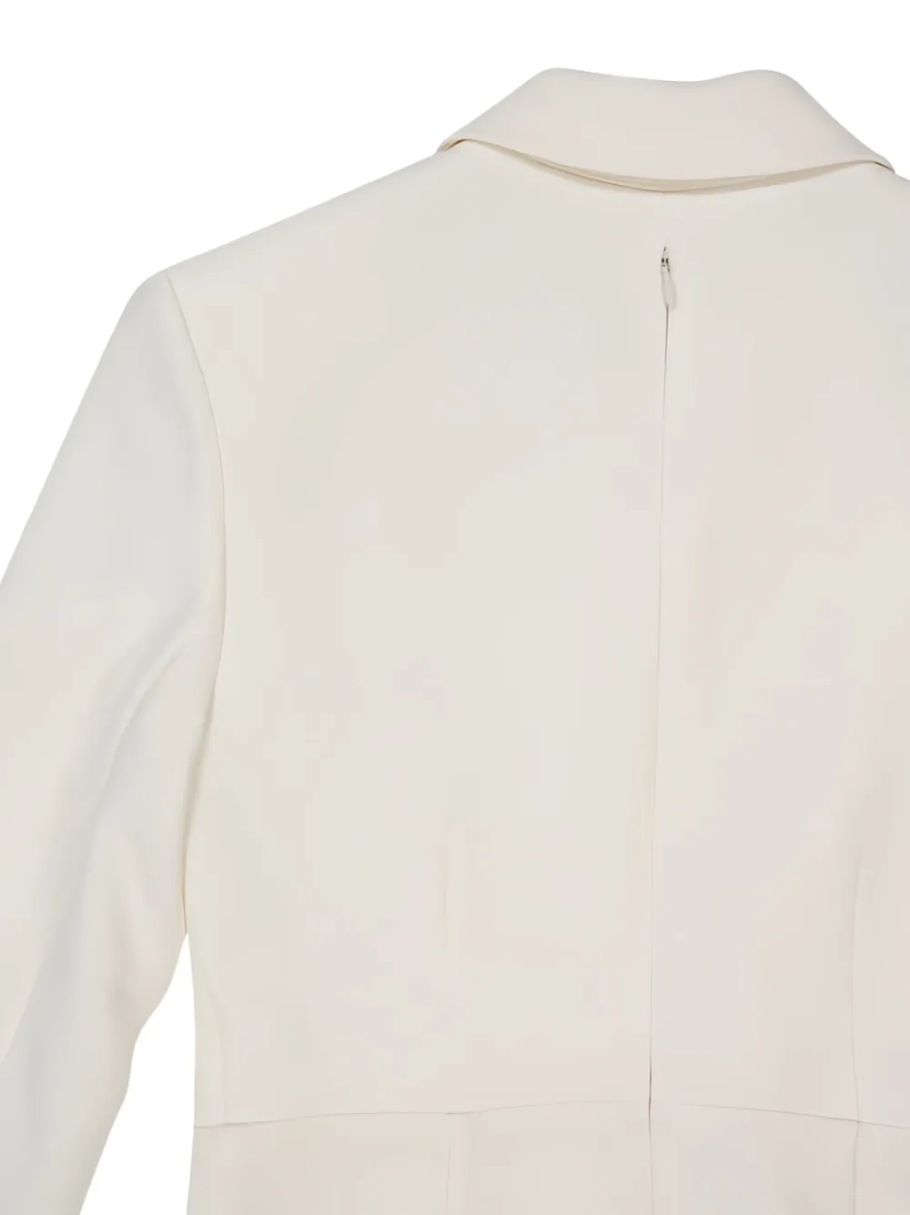 Roland Mouret Maxi-jurk met dubbele rij knopen en ceintuur Wit