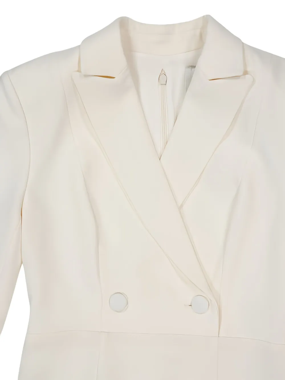Roland Mouret Maxi-jurk met dubbele rij knopen en ceintuur Wit