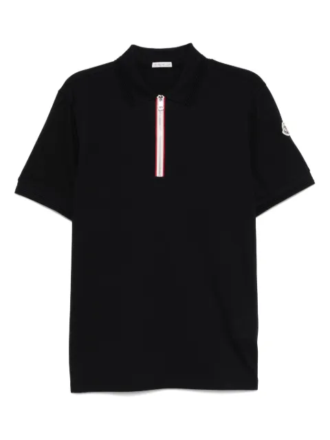Moncler tricolour trim piquet polo shirt