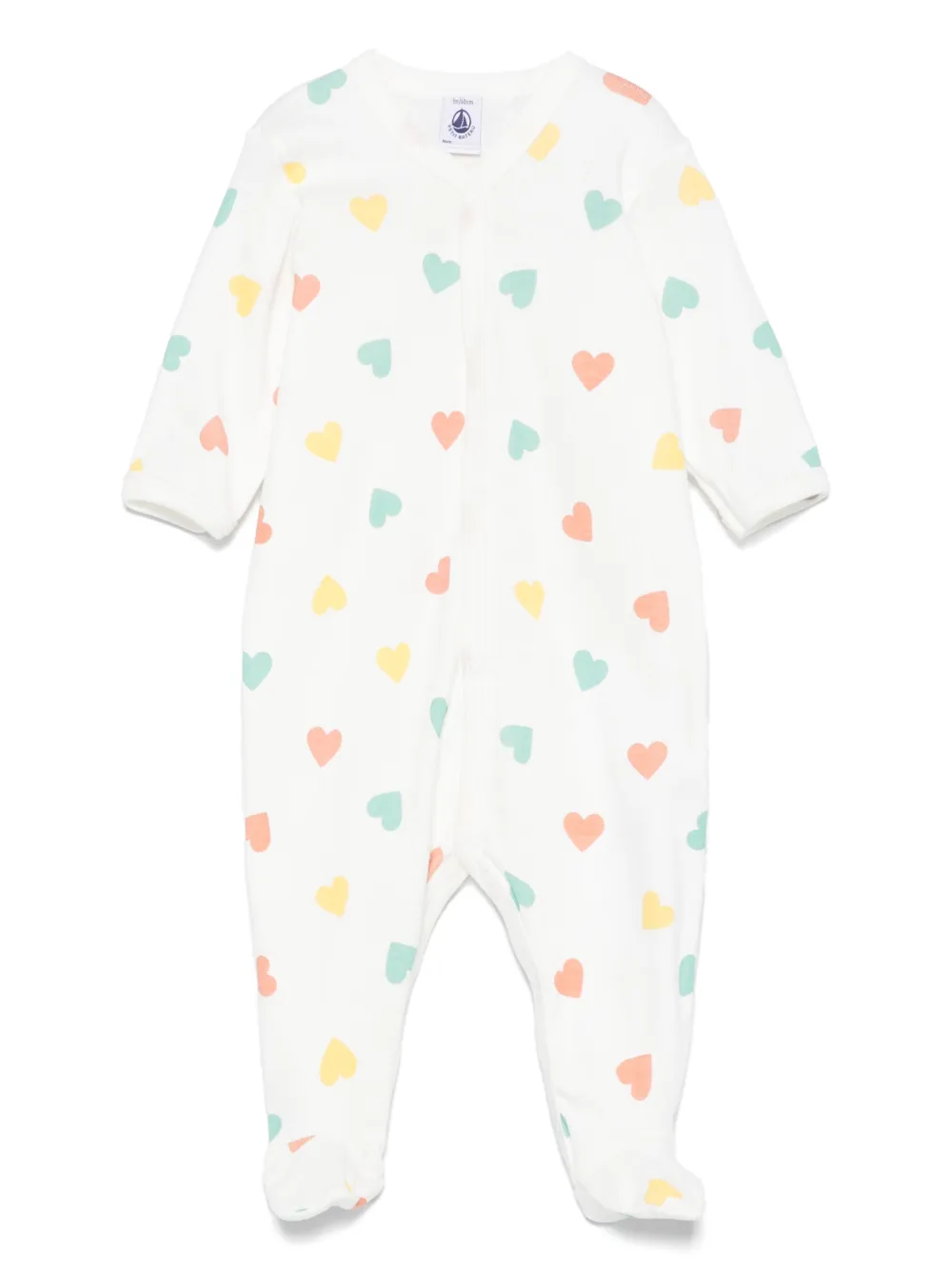 Petit Bateau pijama de algodón | blanco | Image 1