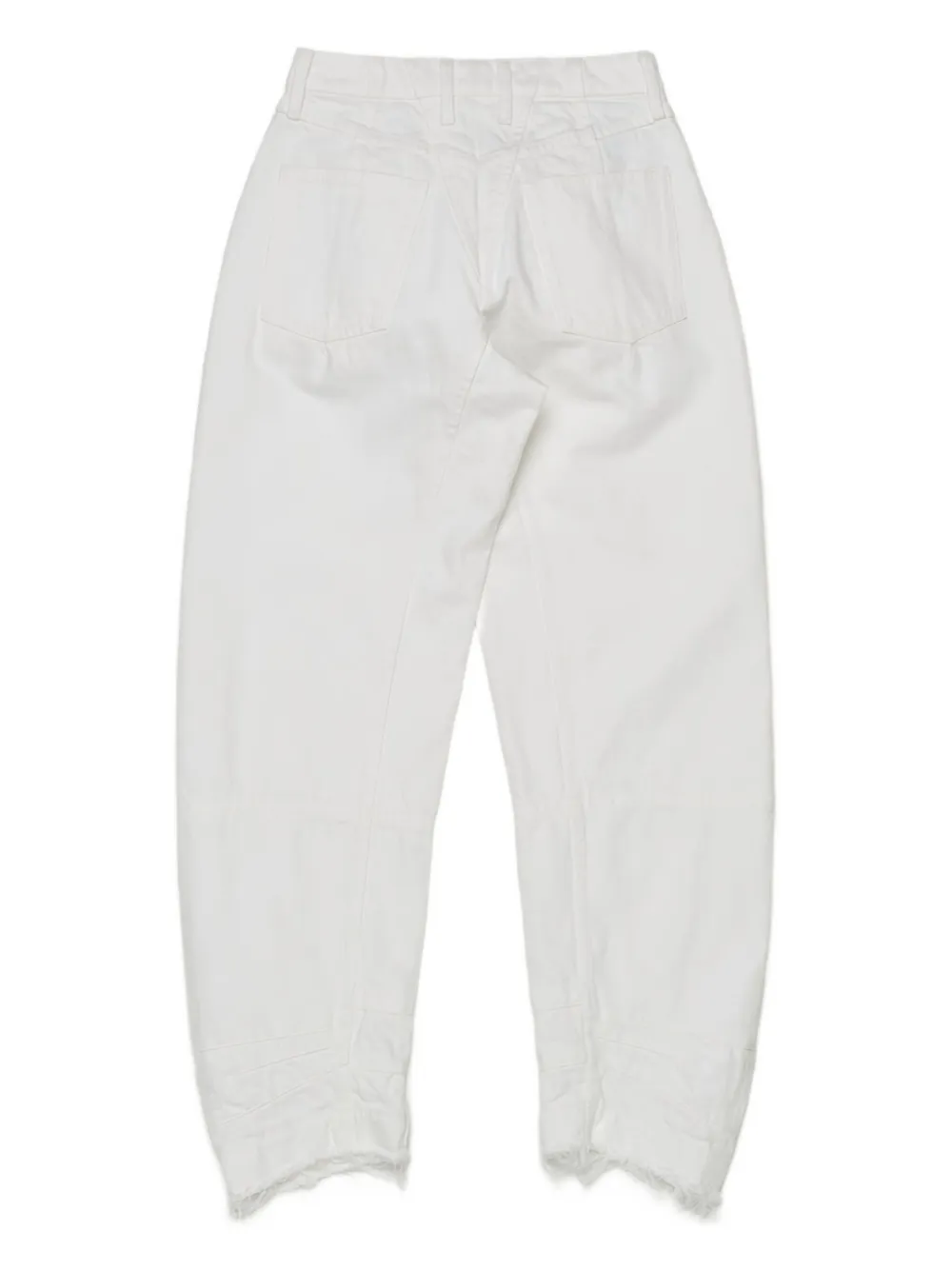 Jil Sander panelled frayed trousers - Wit