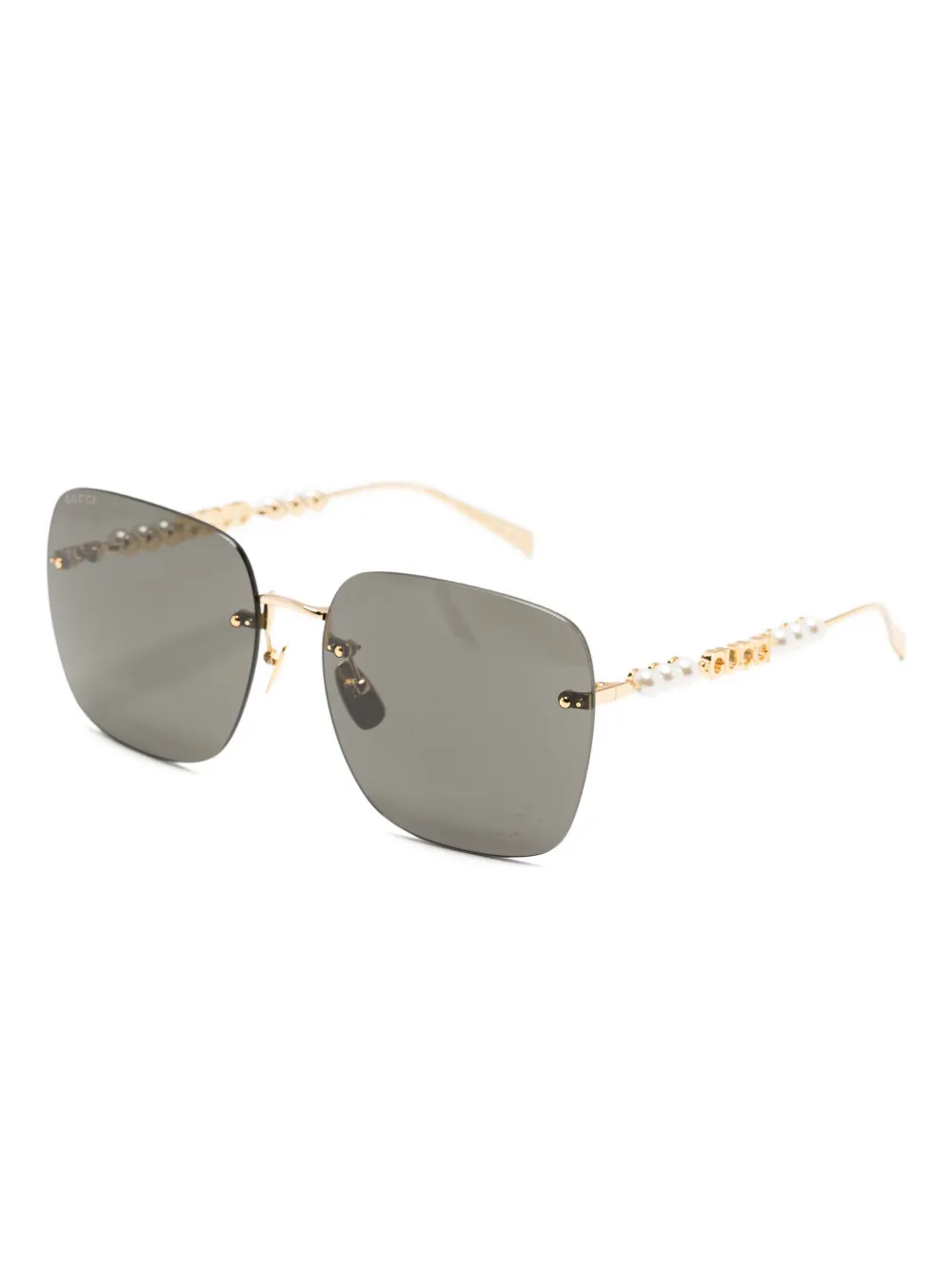 Gucci Eyewear rectangle-frame sunglass - Goud