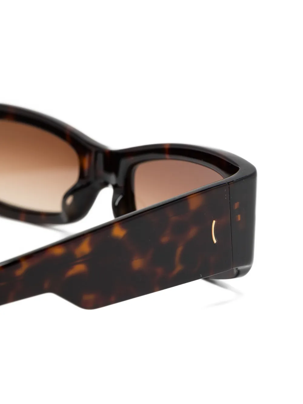 FLATLIST Kareem zonnebril met rechthoekig montuur en schildpadschild-effect Zwart