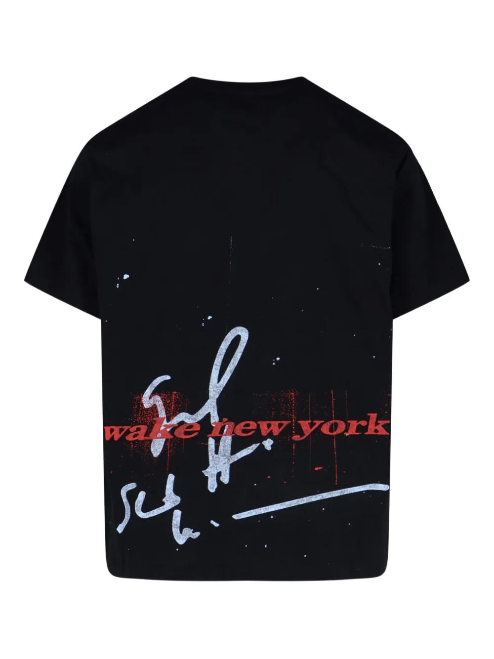 Awake NY graphic-print T-shirt - Zwart
