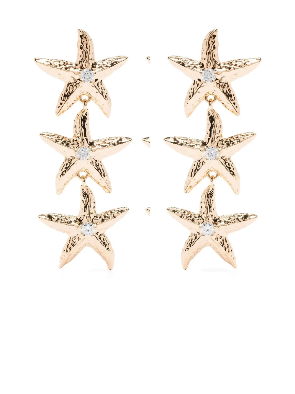 Self-portrait Starfish-drop Earrings In Gold