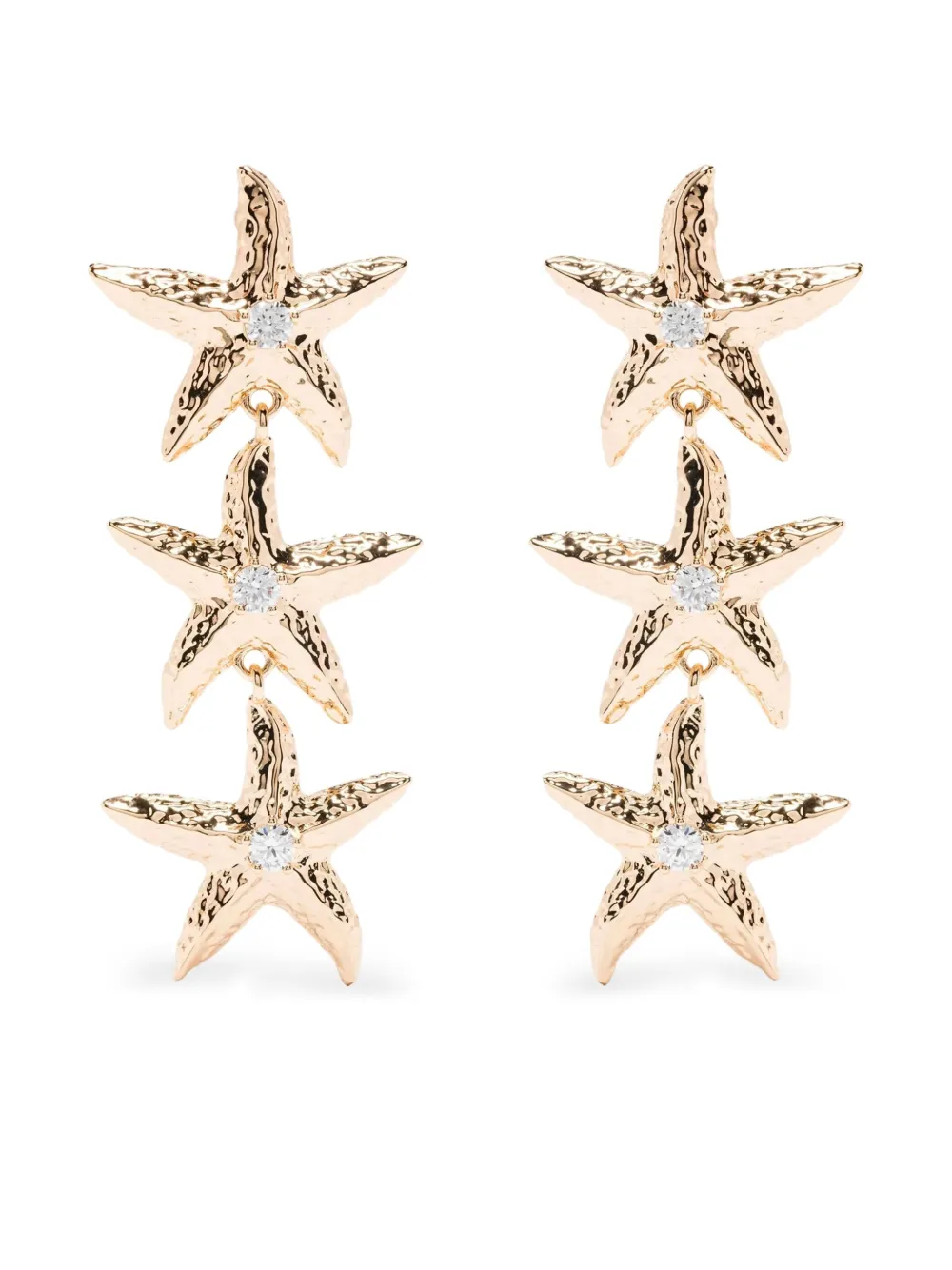 Self-Portrait starfish-drop earrings | Gold | Image 1