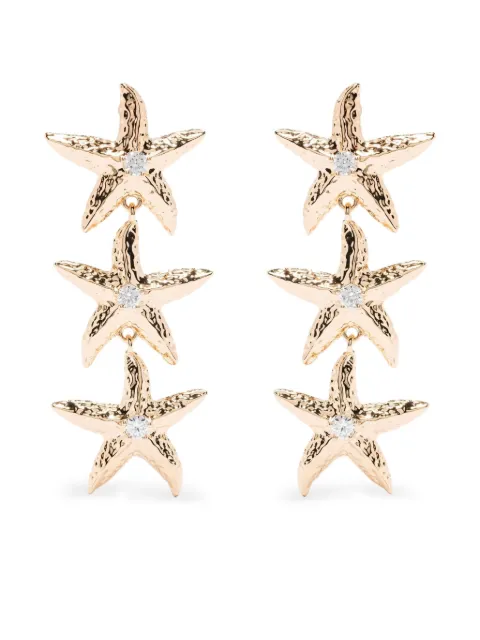 Self-Portrait starfish-drop earrings