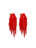 Simone Rocha beaded-embellishment chandelier earrings - Red