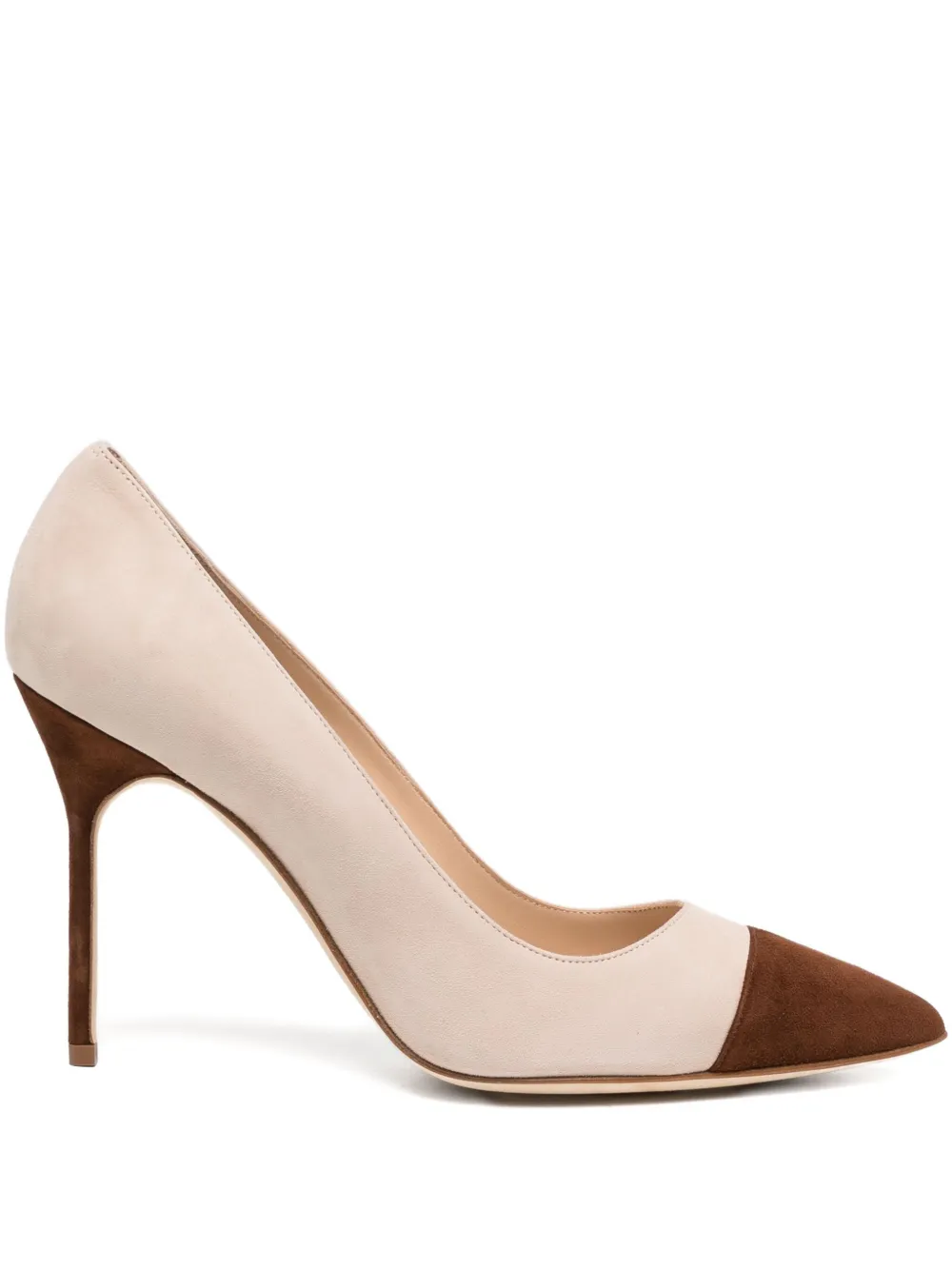 Manolo Blahnik 105mm Capcour heeled pumps Beige