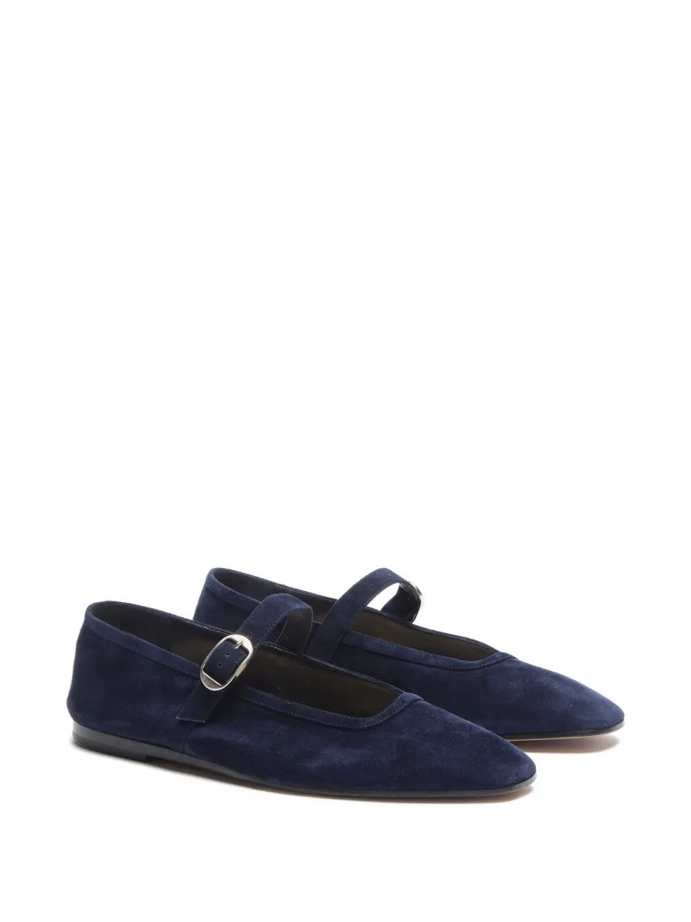 Le Monde Beryl buckle-strap suede ballet flats - Blauw