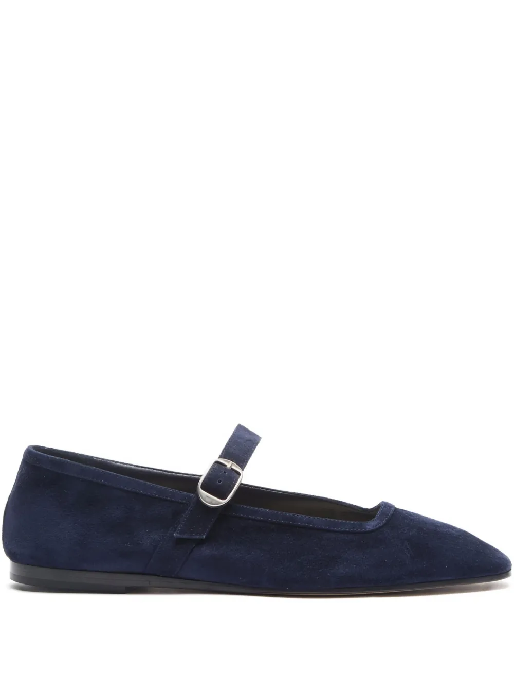 Le Monde Beryl buckle-strap suede ballet flats Blue