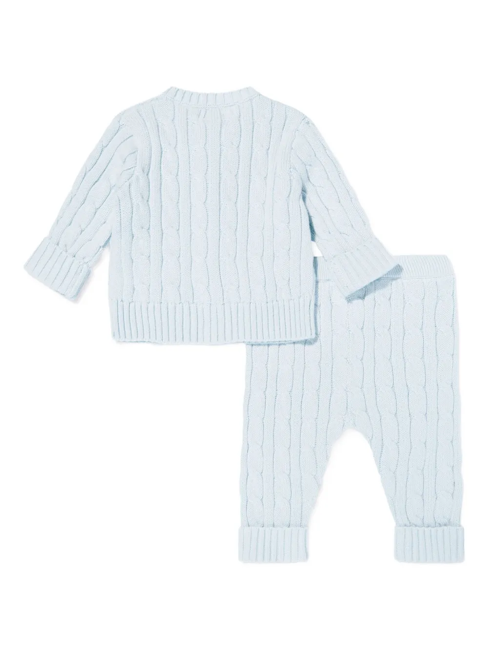 POLO RALPH LAUREN KIDS Kabelgebreid vest en broek Blauw