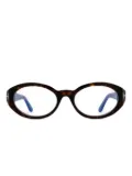 TOM FORD Eyewear oval-frame glasses - Brown