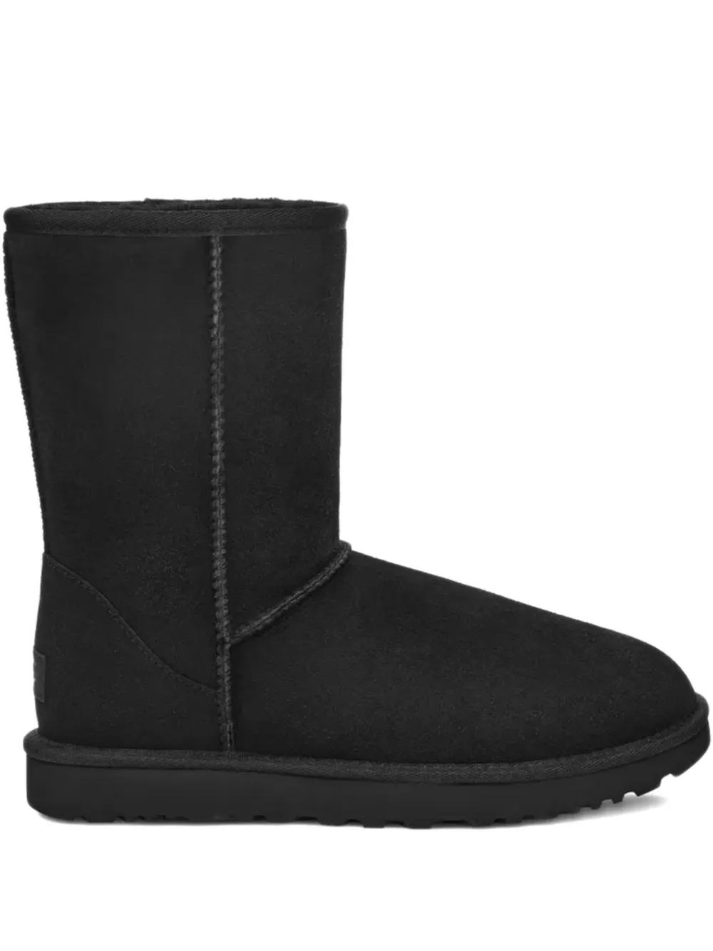 Ugg Sheepskin Suede Boots In Black
