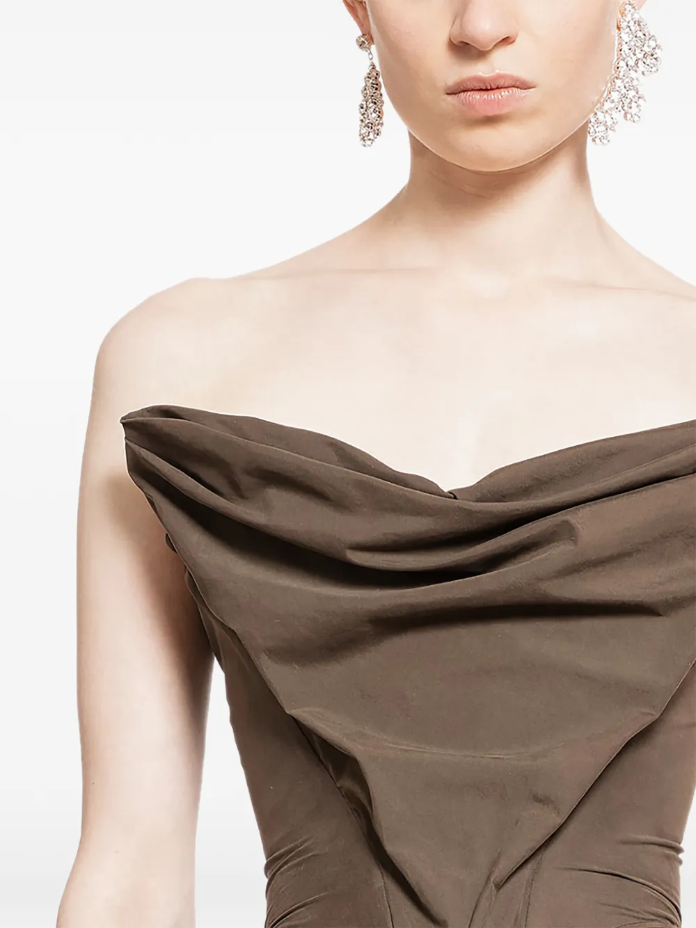 Magda Butrym draped corset top - Bruin