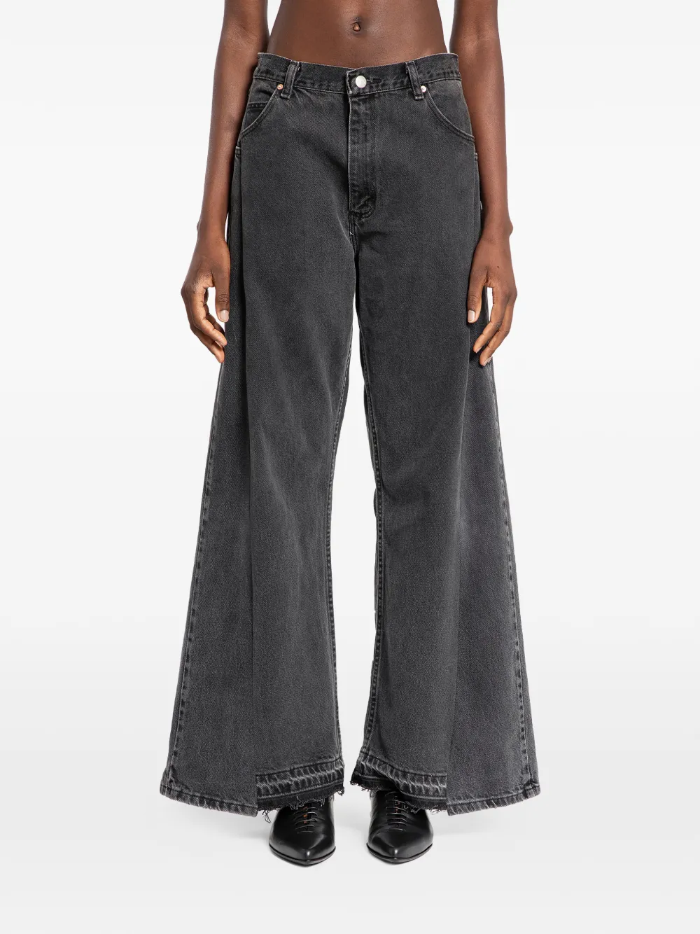 E.L.V DENIM Freya frayed jeans - Grigio