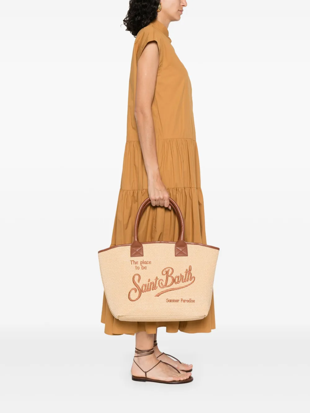 MC2 Saint Barth logo-print tote bag - Beige
