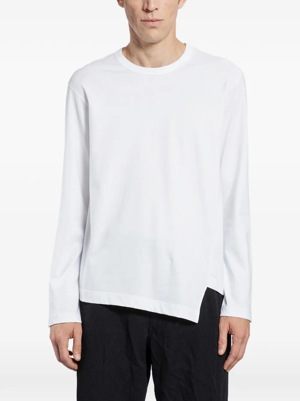 Comme Des Garçons Shirt asymmetric long sleeve T-shirt - Bianco