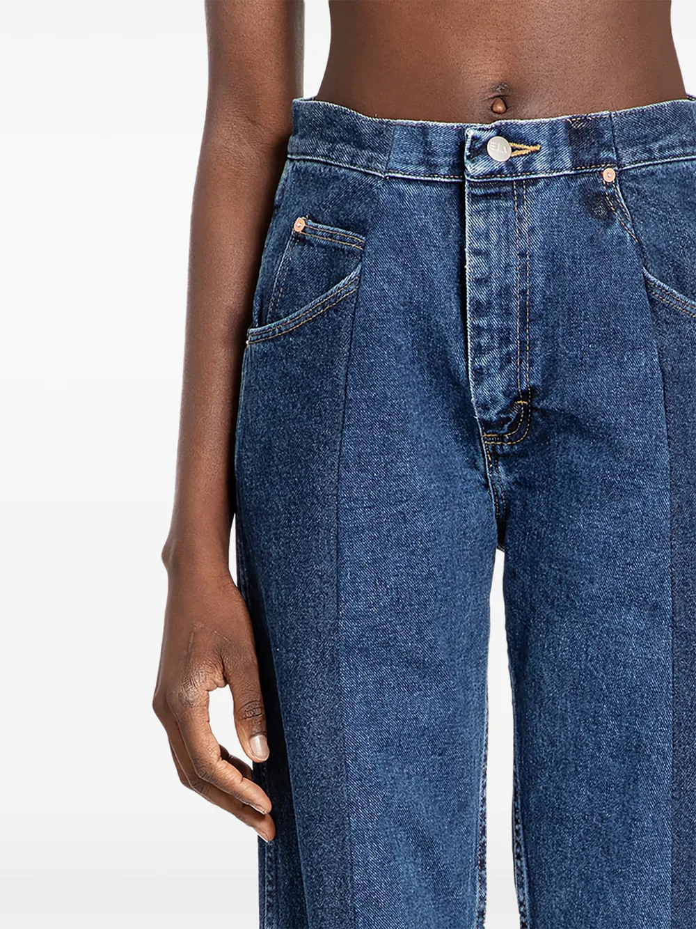 E.L.V DENIM panel boyfriend jeans - Blauw