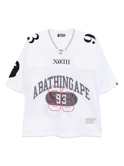 A BATHING APE® Football kamouflagemönstrad t-shirt med logotyp
