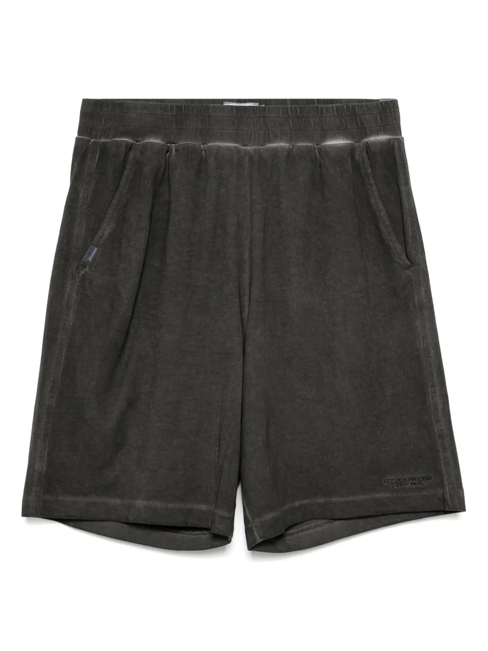 izzue short à logo brodé | gris | Image 1